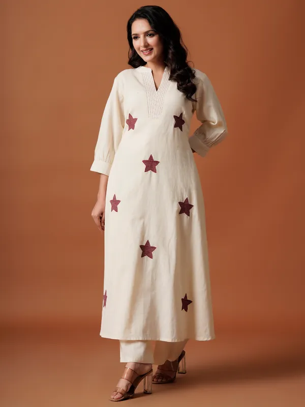 Off_White_Printed_Pure_Cotton_Kurta_Trouser_Set