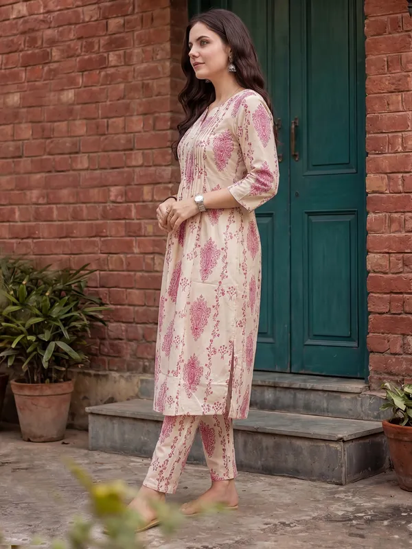 Off_White_Printed_Pure_Cotton_Kurta_Trouser_Set