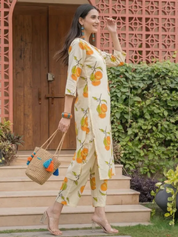 Off_White_Printed_Pure_Cotton_Kurta_Trouser_Set