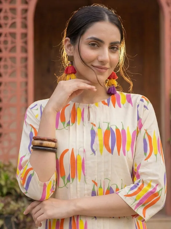 Off_White_Printed_Pure_Cotton_Kurta_Trouser_Set