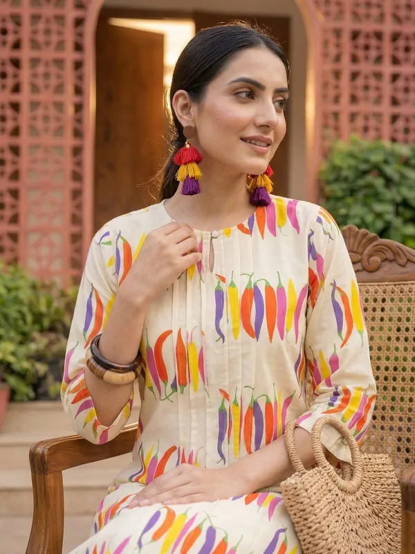 Off_White_Printed_Pure_Cotton_Kurta_Trouser_Set