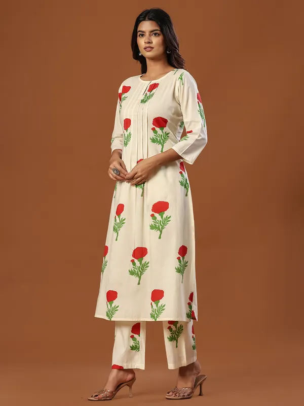 Off_White_Printed_Pure_Cotton_Kurta_Trouser_Set