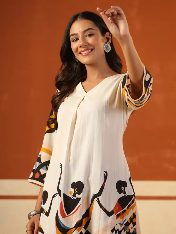 Off_White_Printed_Pure_Cotton_Kurta_Trouser_Set