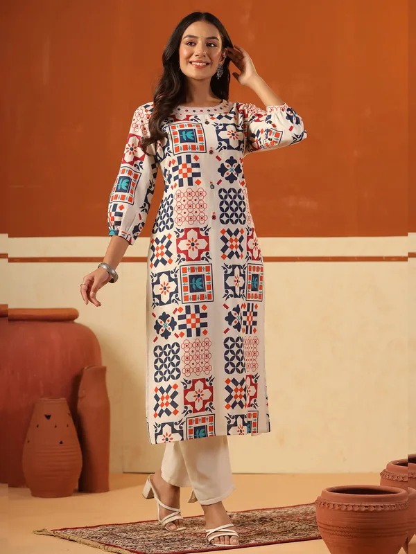 Off_White_Printed_Pure_Cotton_Kurta_Trouser_Set
