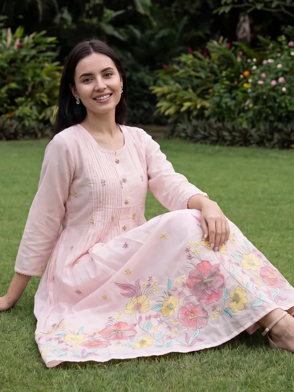 Pink_Embroidered_Pure_Cotton_Kurta_Trouser_Dupatta_Set