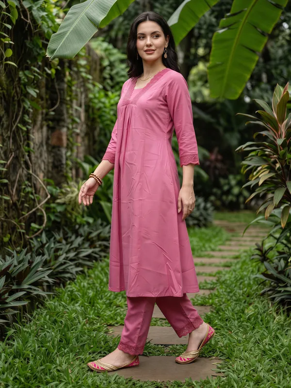 Pink_Embroidered_Pure_Cotton_Kurta_Trouser_Set