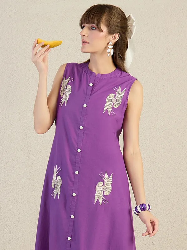 Purple_Printed_Pure_Cotton_Kurta_Trouser_Set