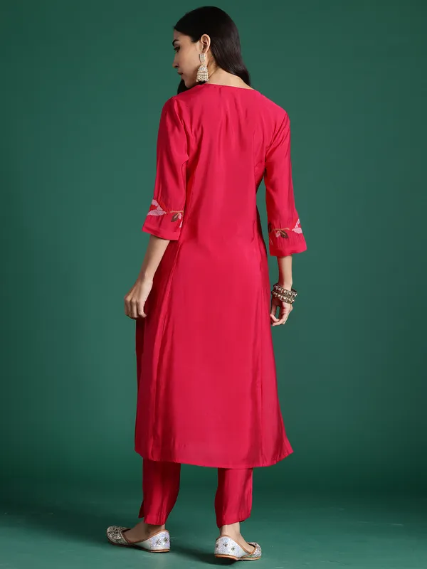 Pink_Embroidered_Pure_Cotton_Kurta_Trouser_Set