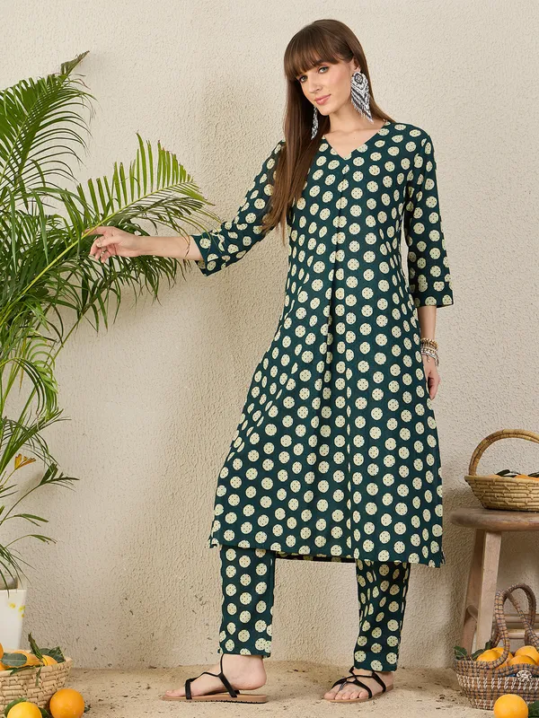 Blue_Printed_Pure_Cotton_Kurta_Trouser_Set