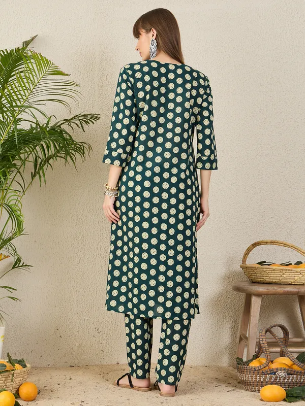 Blue_Printed_Pure_Cotton_Kurta_Trouser_Set