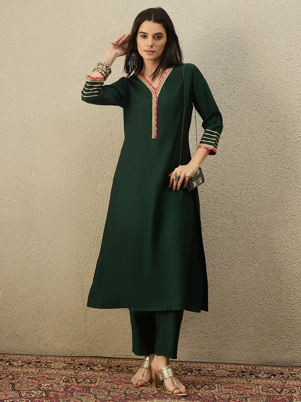 Green_Liva_A-Line_Kurta_with_Trousers