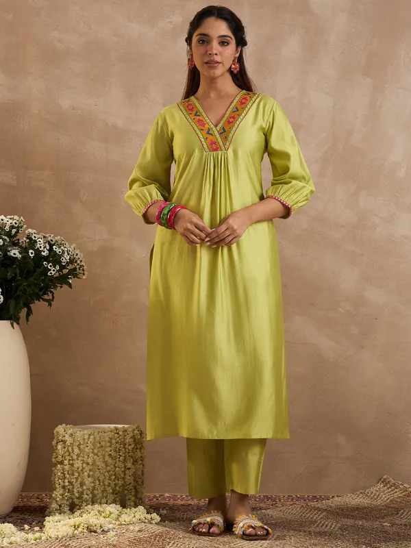 Olive_Embroidered_Liva_Kurta_Trouser_Set