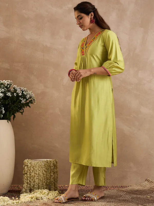 Olive_Embroidered_Liva_Kurta_Trouser_Set