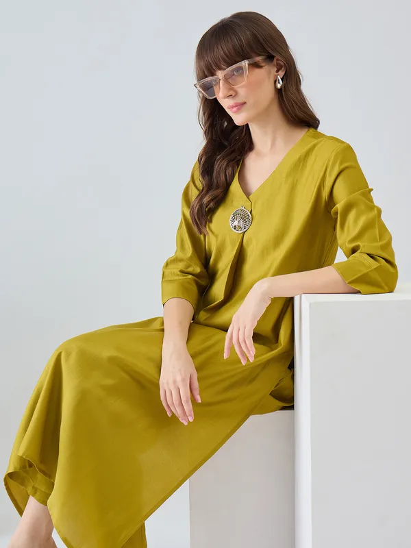 Olive_Printed_Liva_Kurta_Trouser_Set