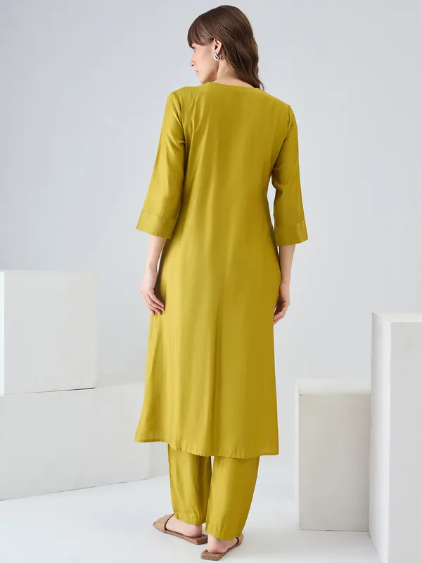 Olive_Printed_Liva_Kurta_Trouser_Set