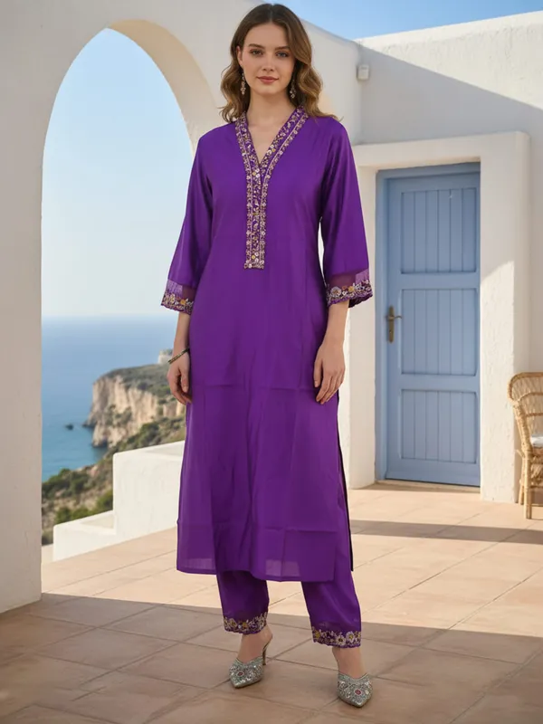 Purple_Embroidered_Liva_Kurta_Trouser_Set