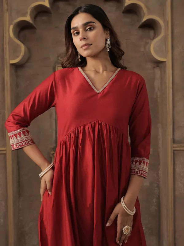 Red_Printed_Liva_Kurta_Trouser_Set