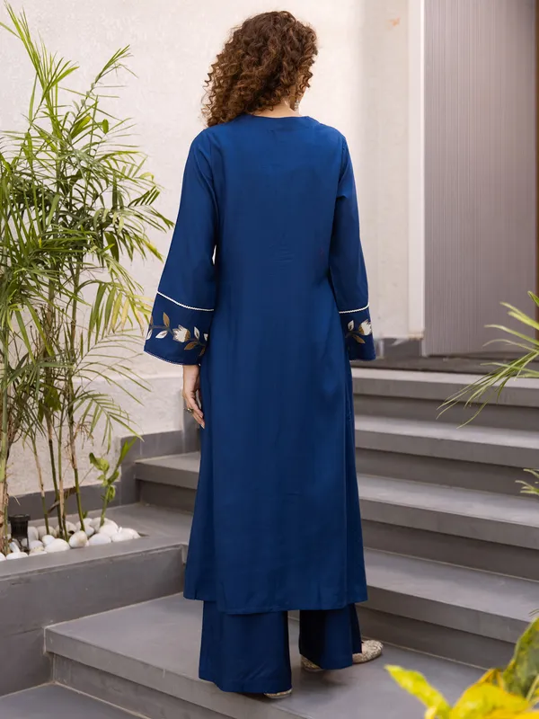 Blue_Rayon_A-Line_Kurta_with_Palazzos