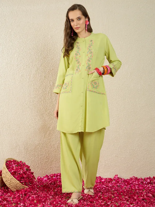 Green_Rayon_A-Line_Kurta_with_Palazzos