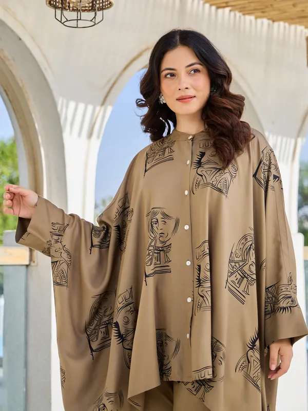 Grey_Printed_Viscose_Rayon_Kurta_Trouser_Set