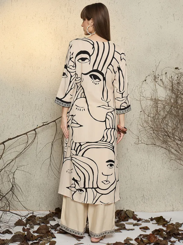 Off_White_Printed_Viscose_Rayon_Kurta_Trouser_Set