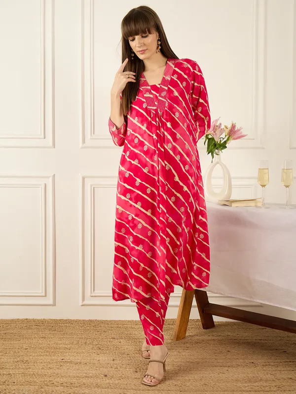 Pink_Printed_Viscose_Rayon_Kurta_Trouser_Set