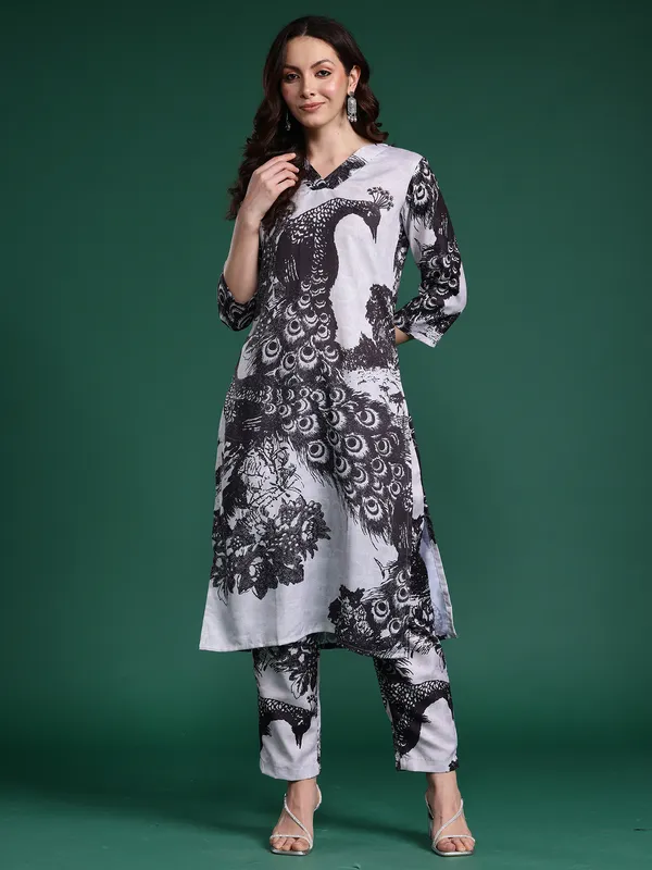 Black_Printed_Pure_Cotton_Kurta_Trouser_Set