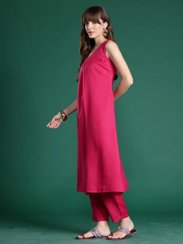 Pink_Printed_Pure_Cotton_Kurta_Trouser_Set