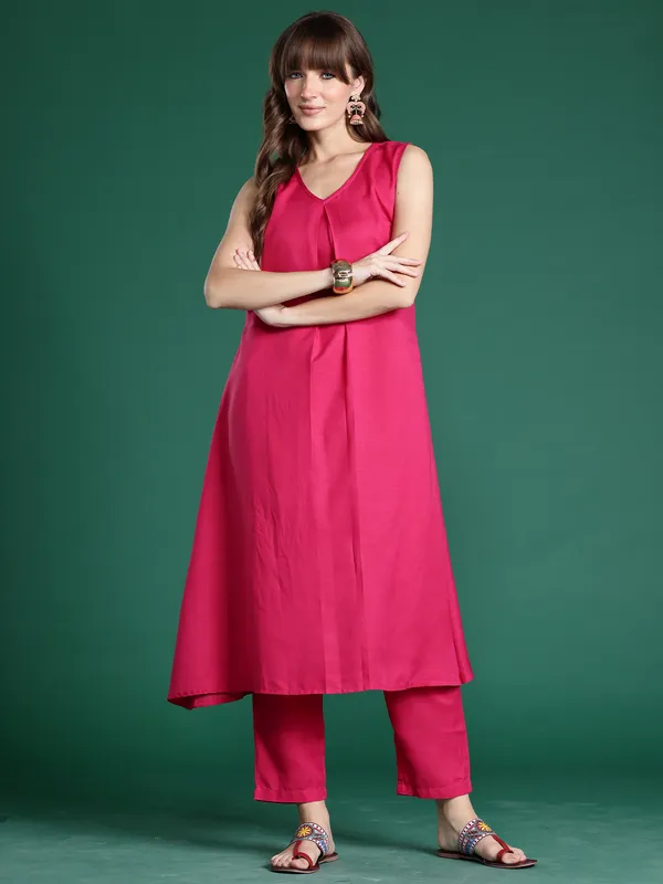 Pink_Printed_Pure_Cotton_Kurta_Trouser_Set