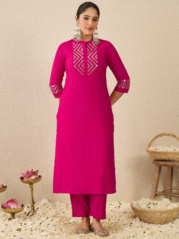 Pink_Embroidered_Silk_Kurta_Trouser_Set