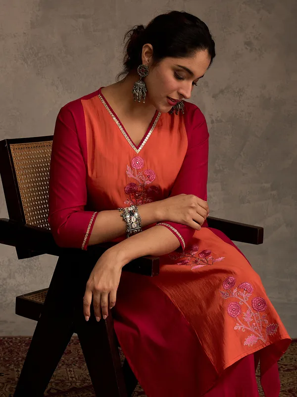Pink_Embroidered_Silk_Kurta_Trouser_Set