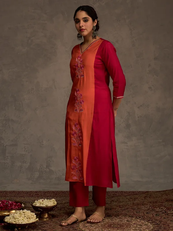 Pink_Embroidered_Silk_Kurta_Trouser_Set