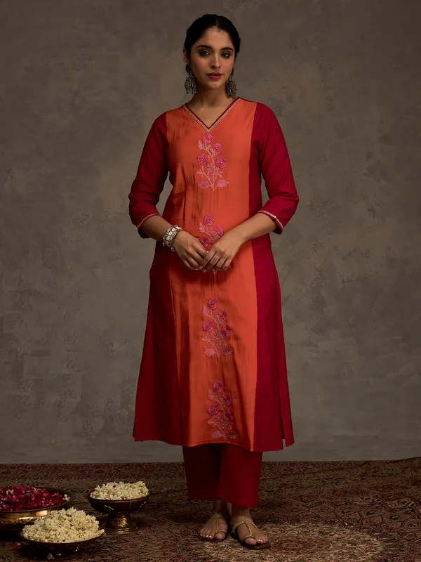 Pink_Embroidered_Silk_Kurta_Trouser_Set