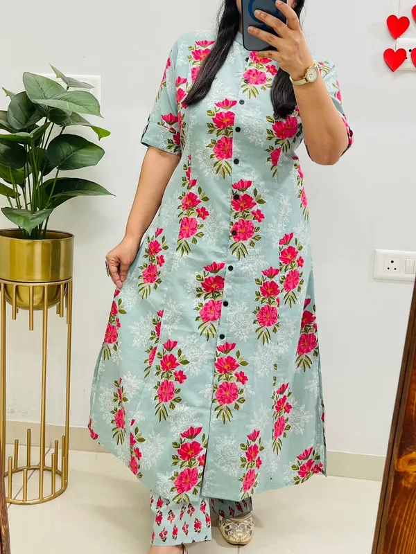 Women's_Premium_Printed_Pure_Cotton__Kurta_&_Trouser_Set