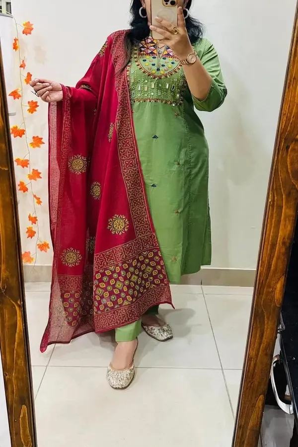 Women's_Premium_Mirror_&_Embroidered_Pure_Cotton_Straight_Kurta_Pant_Dupatta_Set