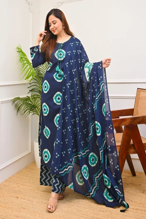 Floral_Printed_Pure_Cotton_Round_Neck_Kurta_Trouser_&_Dupatta_Set