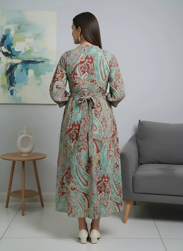 Multicolor_Pure_Cotton_Printed_Maternity_Dress_For_Women