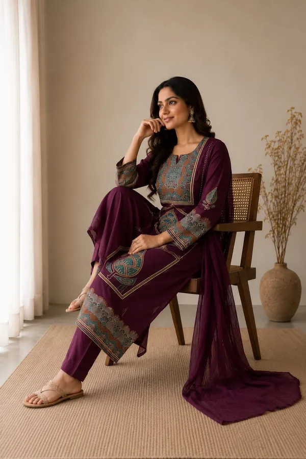 Women's_Premium_Hand_Worked_Pure_Cotton_Kurta_Pant_Dupatta_Set