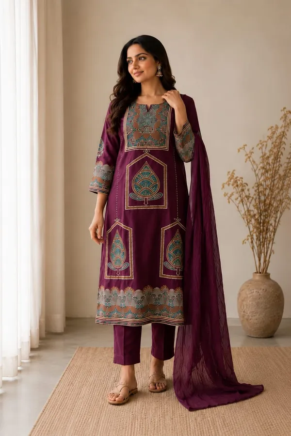Women's_Premium_Hand_Worked_Pure_Cotton_Kurta_Pant_Dupatta_Set