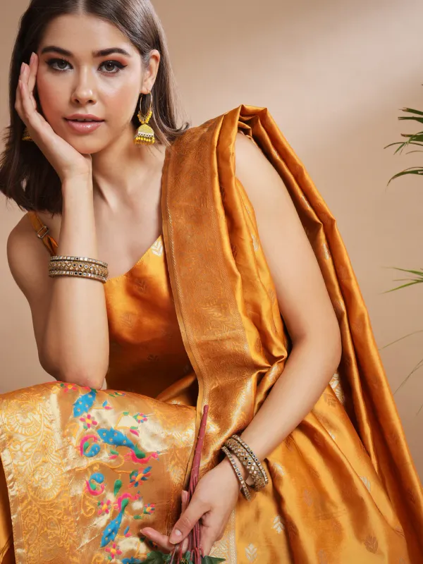 Floral_Printed_Silk_Blend_Round_Neck_Kurta_Trouser_&_Dupatta_Set