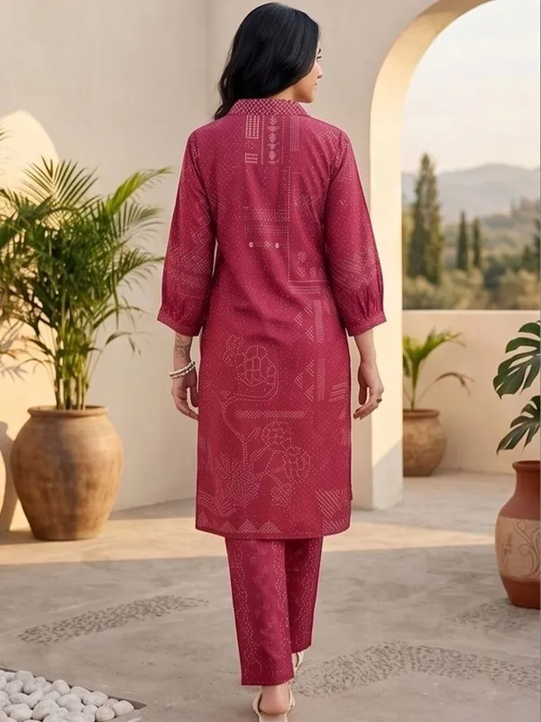 Maroon_Floral_Printed_CFloraleri_Silk_Kurta_Trouser_Set
