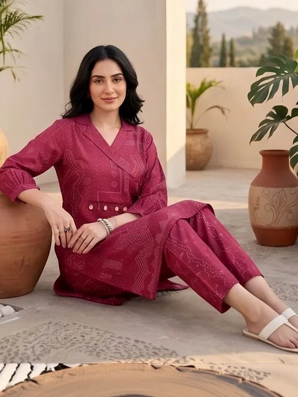 Maroon_Floral_Printed_CFloraleri_Silk_Kurta_Trouser_Set