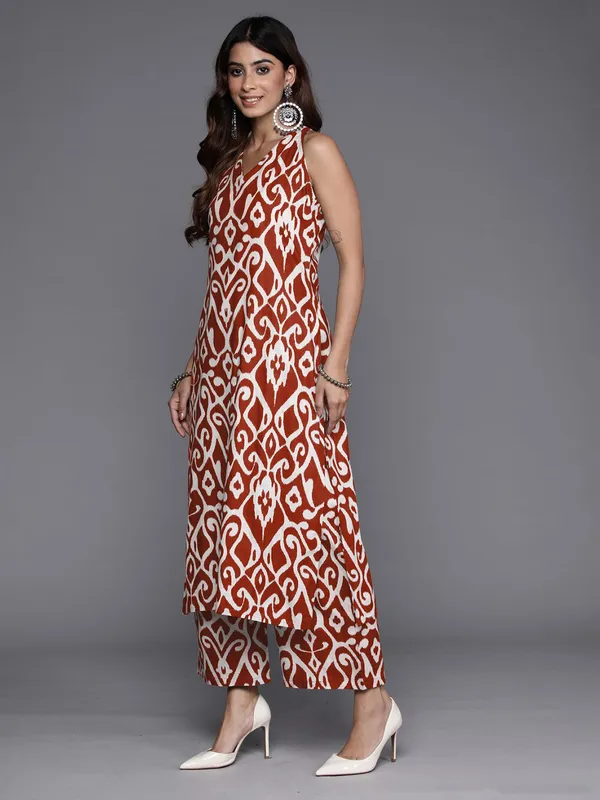 Red_Floral_Printed_Cotton_Kurta_Palazzo_Set