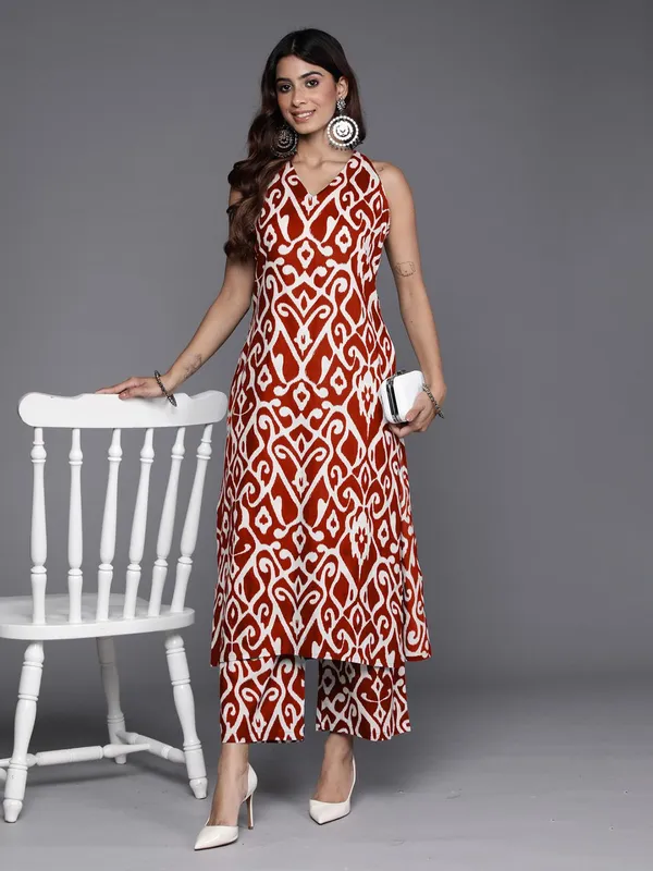 Red_Floral_Printed_Cotton_Kurta_Palazzo_Set