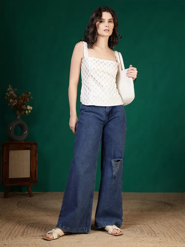 Off-White_Pure_Cotton_Printed_Top_For_Women