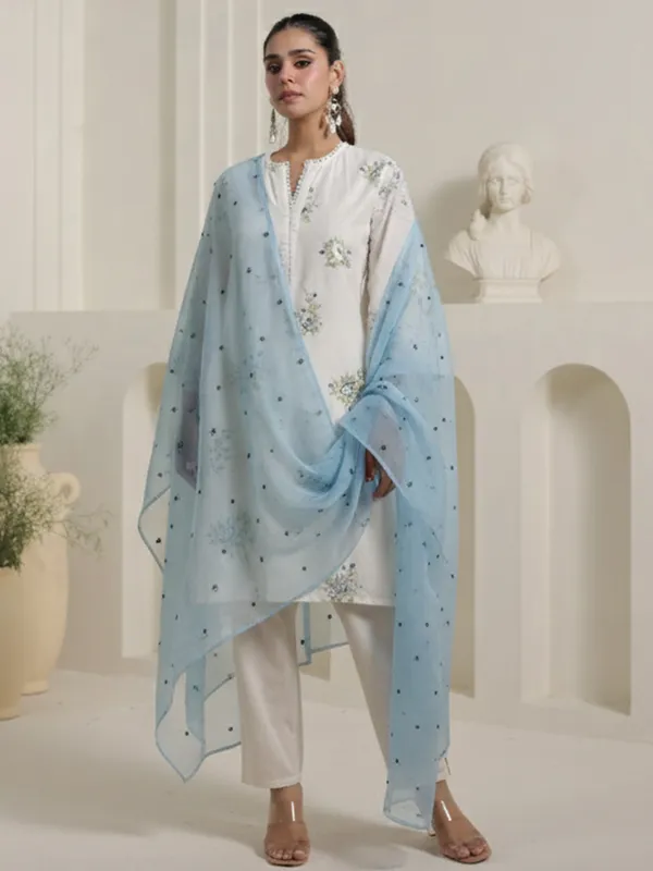 Off_White_Embroidered_Pure_Cotton_Kurta_Trouser_Dupatta_Set