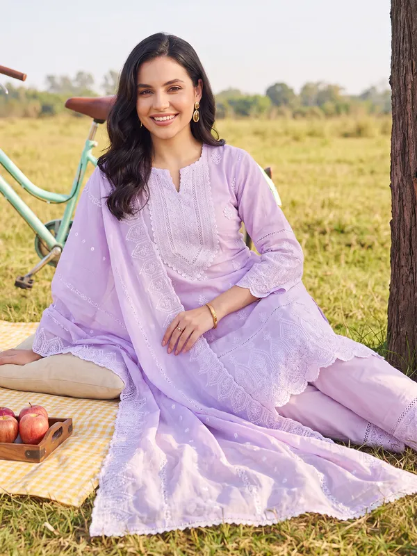 Lavender_Embroidered_Straight_Kurta_Trousers_With_Dupatta_Set