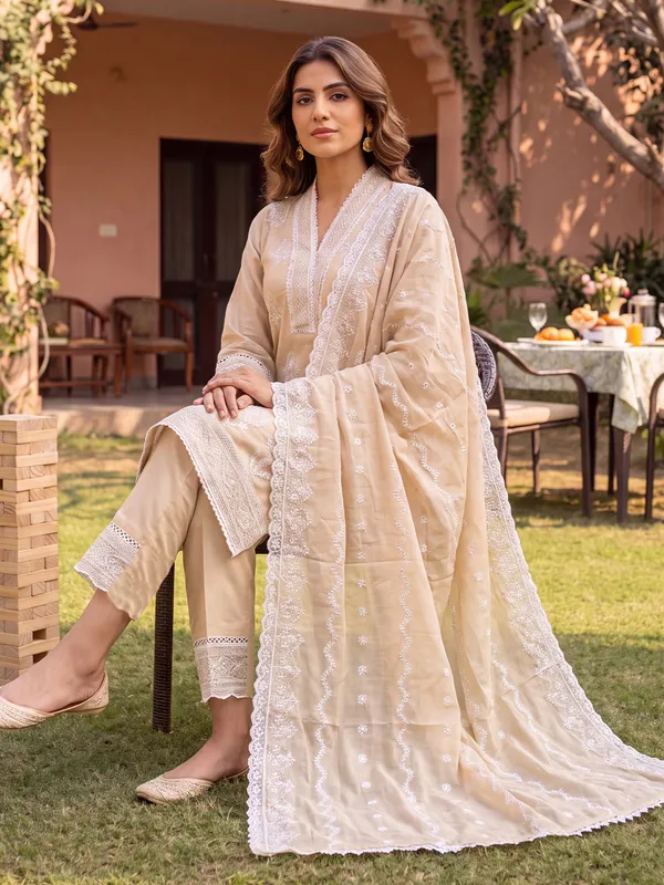 Beige_Embroidered_Straight_Kurta_Trousers_With_Dupatta_Set