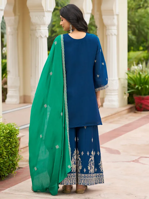 Navy_Blue_Chinon_Embroidered_Kurta_Trouser_Dupatta_Set