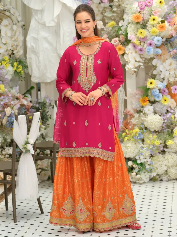 Pink_Silk_Blend_Embroidered_Kurta_Trouser_Dupatta_Set